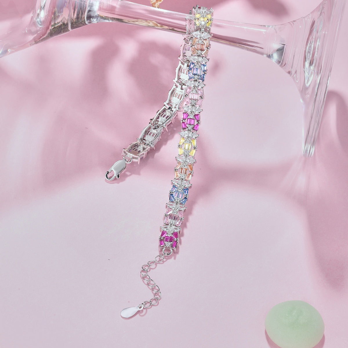 [baslovejewels] Zartes, farbenfrohes Party-Armband mit mehreren Schnitten