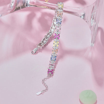 [baslovejewels] Zartes, farbenfrohes Party-Armband mit mehreren Schnitten