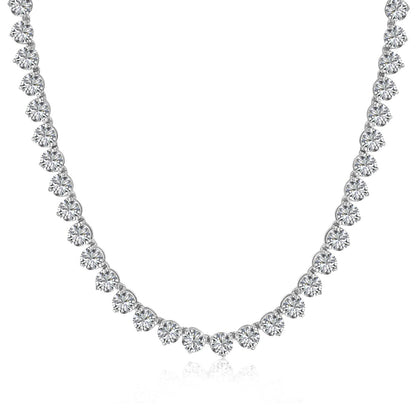 [baslovejewels]Verzierte Tenniskette mit Herzschliff
