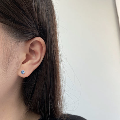 [baslovejewels]キラキラ輝くカラフルなラウンドシェイプイヤリング