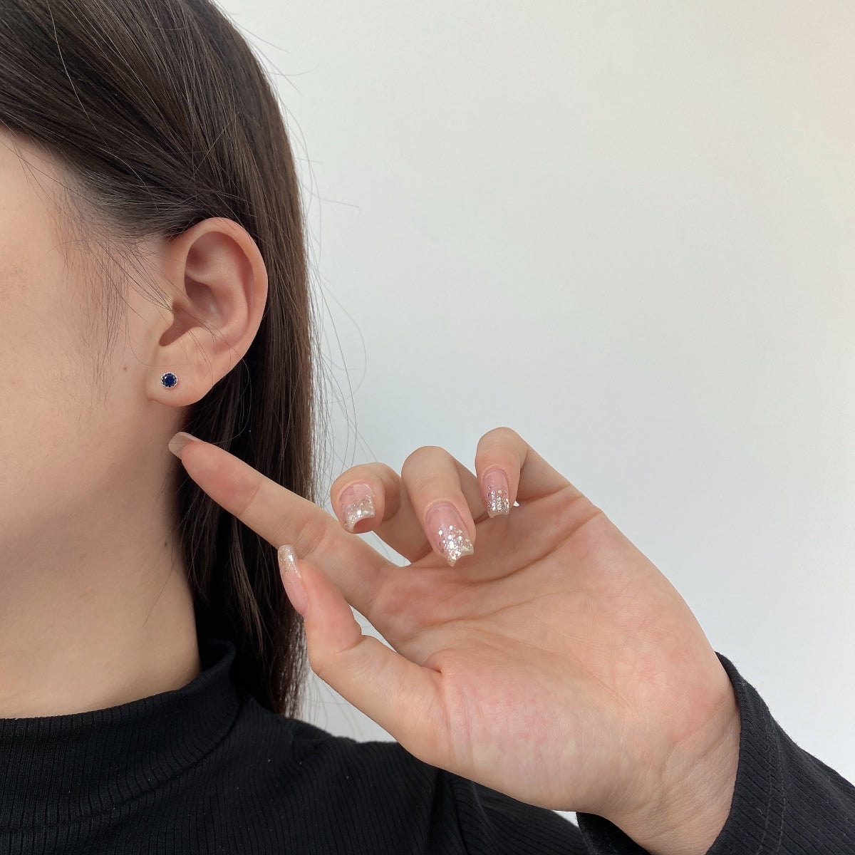 [baslovejewels]キラキラ輝くカラフルなラウンドシェイプイヤリング