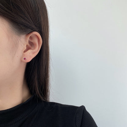 [baslovejewels]キラキラ輝くカラフルなラウンドシェイプイヤリング