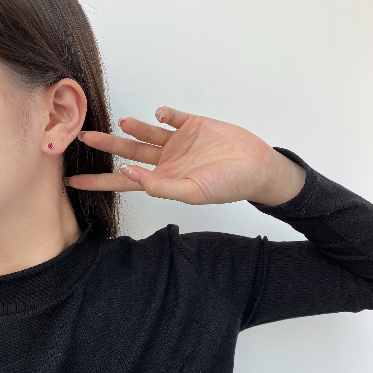 [baslovejewels]キラキラ輝くカラフルなラウンドシェイプイヤリング