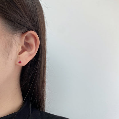 [baslovejewels]キラキラ輝くカラフルなラウンドシェイプイヤリング