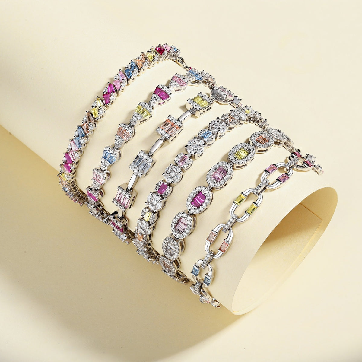 [baslovejewels]Dazzling Colorful Daily Bracelet