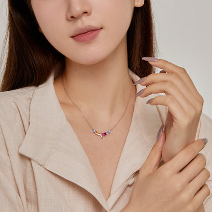 [baslovejewels]Zierliche bunte Herzkette