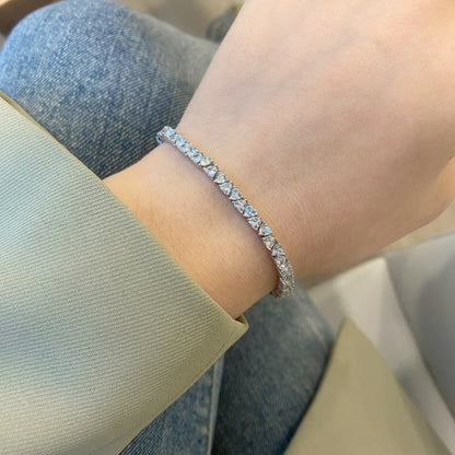[baslovejewels] まばゆいばかりのロマンチックなハート型恋人ブレスレット