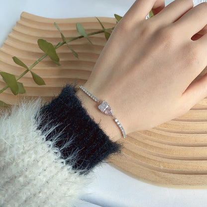 [baslovejewels]まばゆいばかりのユニークなマルチシェイプの恋人ブレスレット