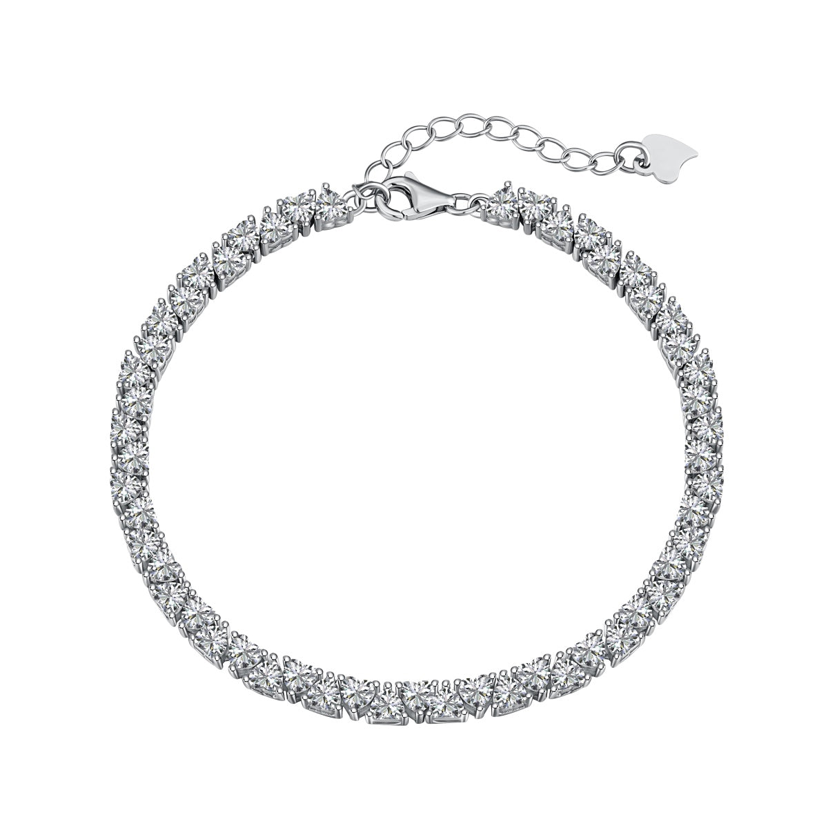 [baslovejewels] まばゆいばかりのロマンチックなハート型恋人ブレスレット