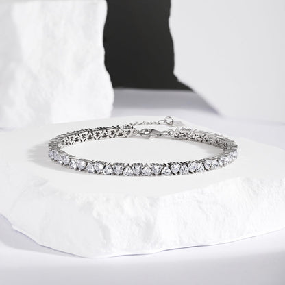[baslovejewels] まばゆいばかりのロマンチックなハート型恋人ブレスレット