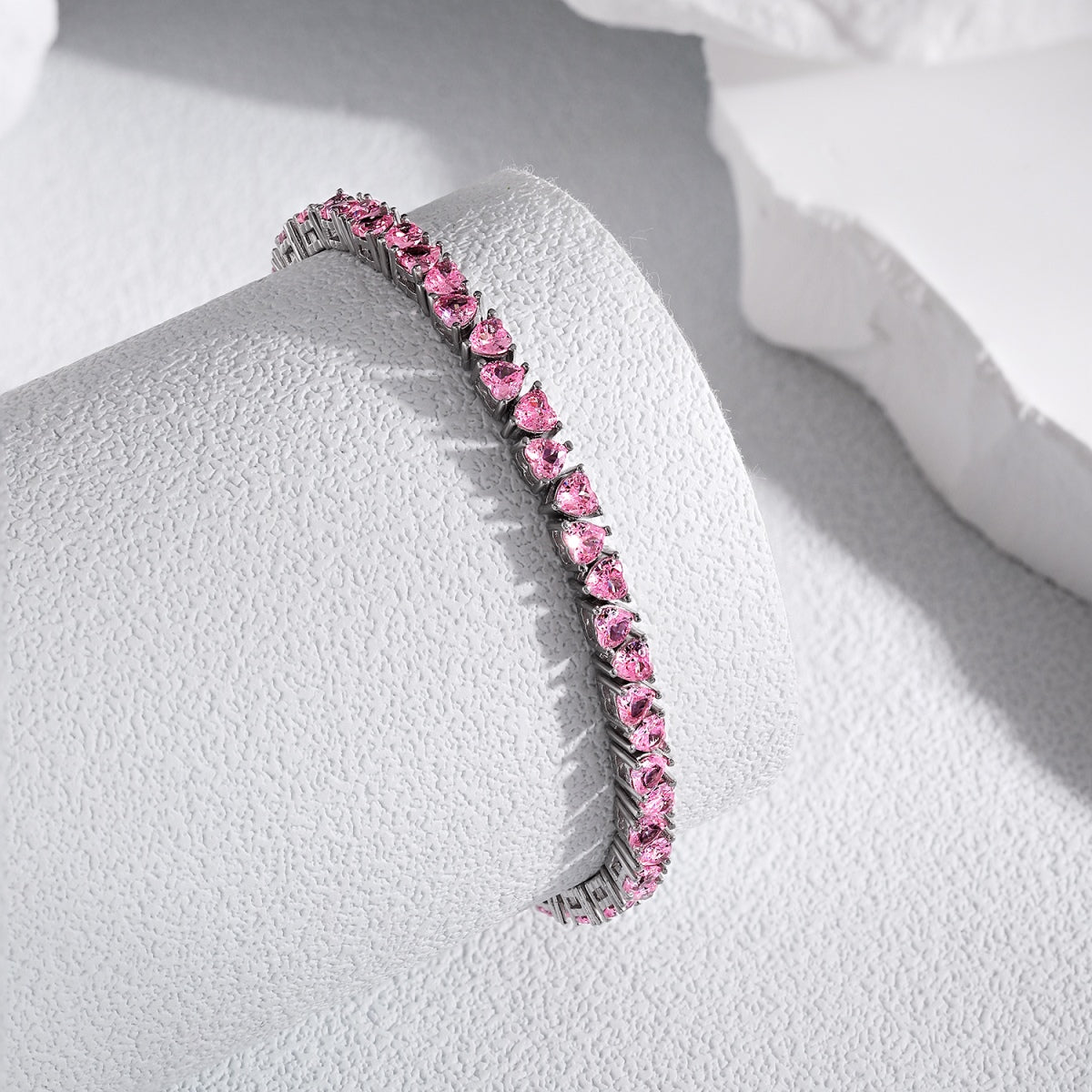 [baslovejewels] まばゆいばかりのロマンチックなハート型恋人ブレスレット