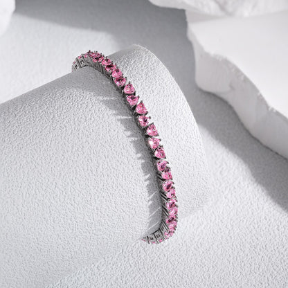 [baslovejewels] まばゆいばかりのロマンチックなハート型恋人ブレスレット