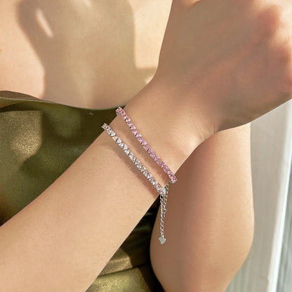 [baslovejewels] まばゆいばかりのロマンチックなハート型恋人ブレスレット