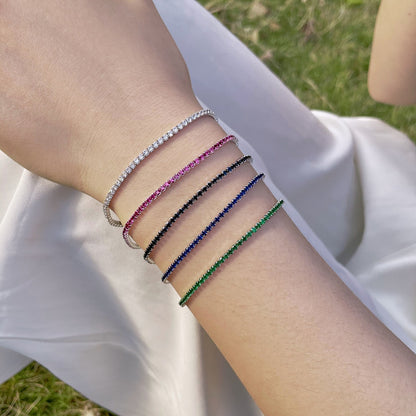 [baslovejewels] Strahlend buntes Party-Armband im Rundschliff