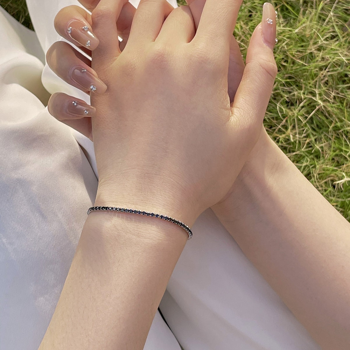 [baslovejewels] Strahlend buntes Party-Armband im Rundschliff