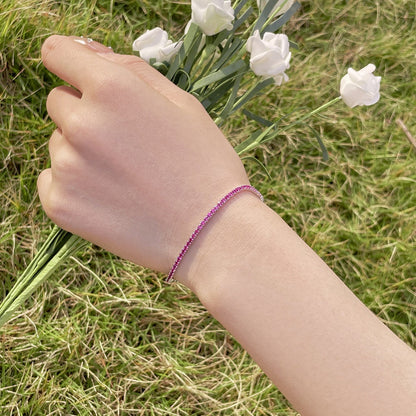 [baslovejewels] Strahlend buntes Party-Armband im Rundschliff