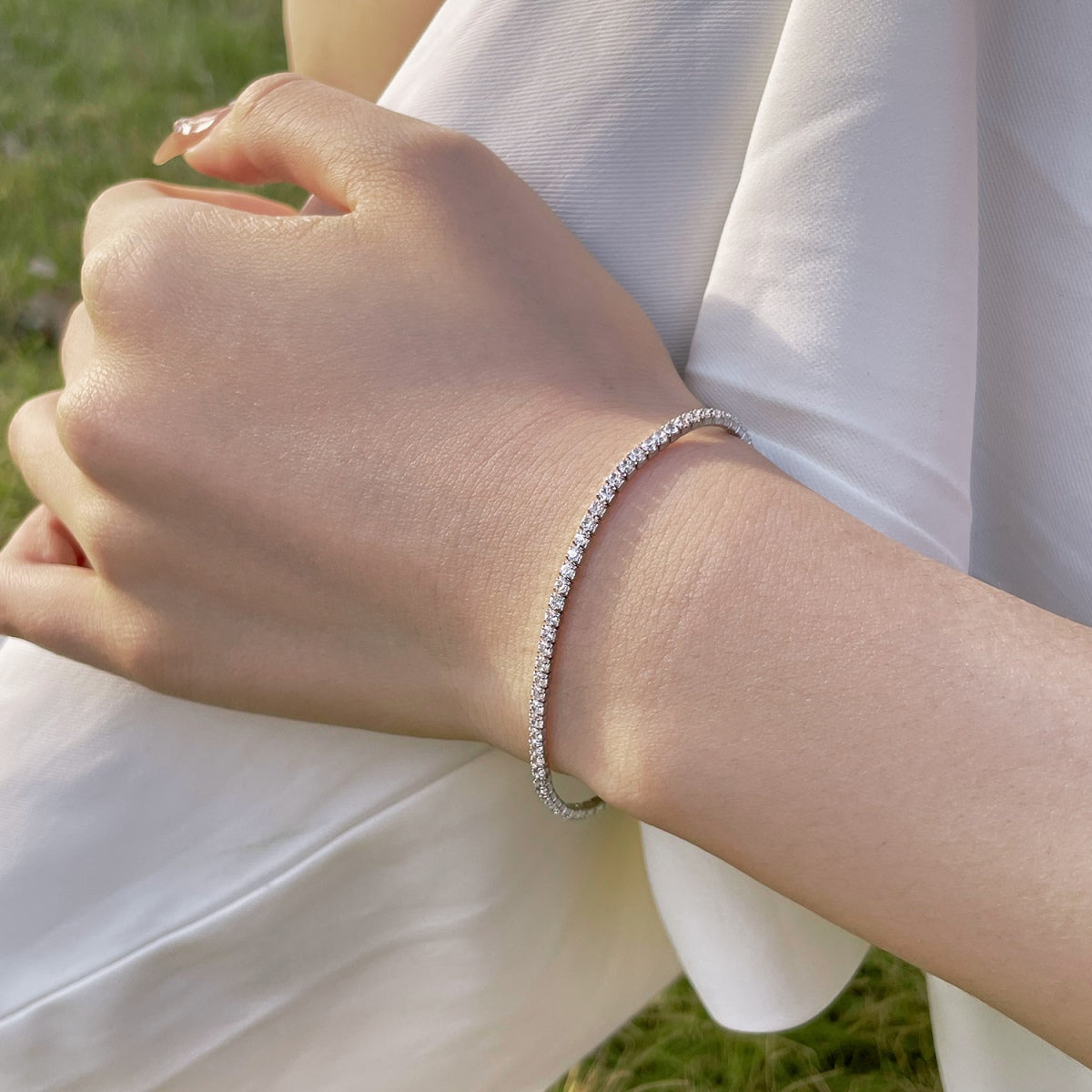 [baslovejewels] Strahlend buntes Party-Armband im Rundschliff