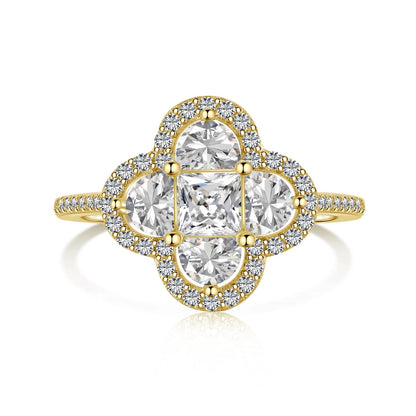 [baslovejewels]Luxuriöser Eternity-Bankettring in Blumenform