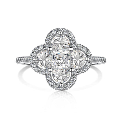 [baslovejewels]Luxuriöser Eternity-Bankettring in Blumenform
