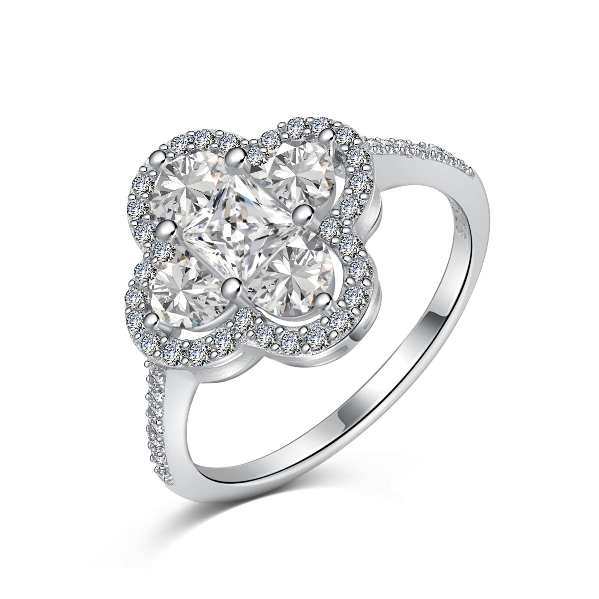 [baslovejewels]Luxuriöser Eternity-Bankettring in Blumenform