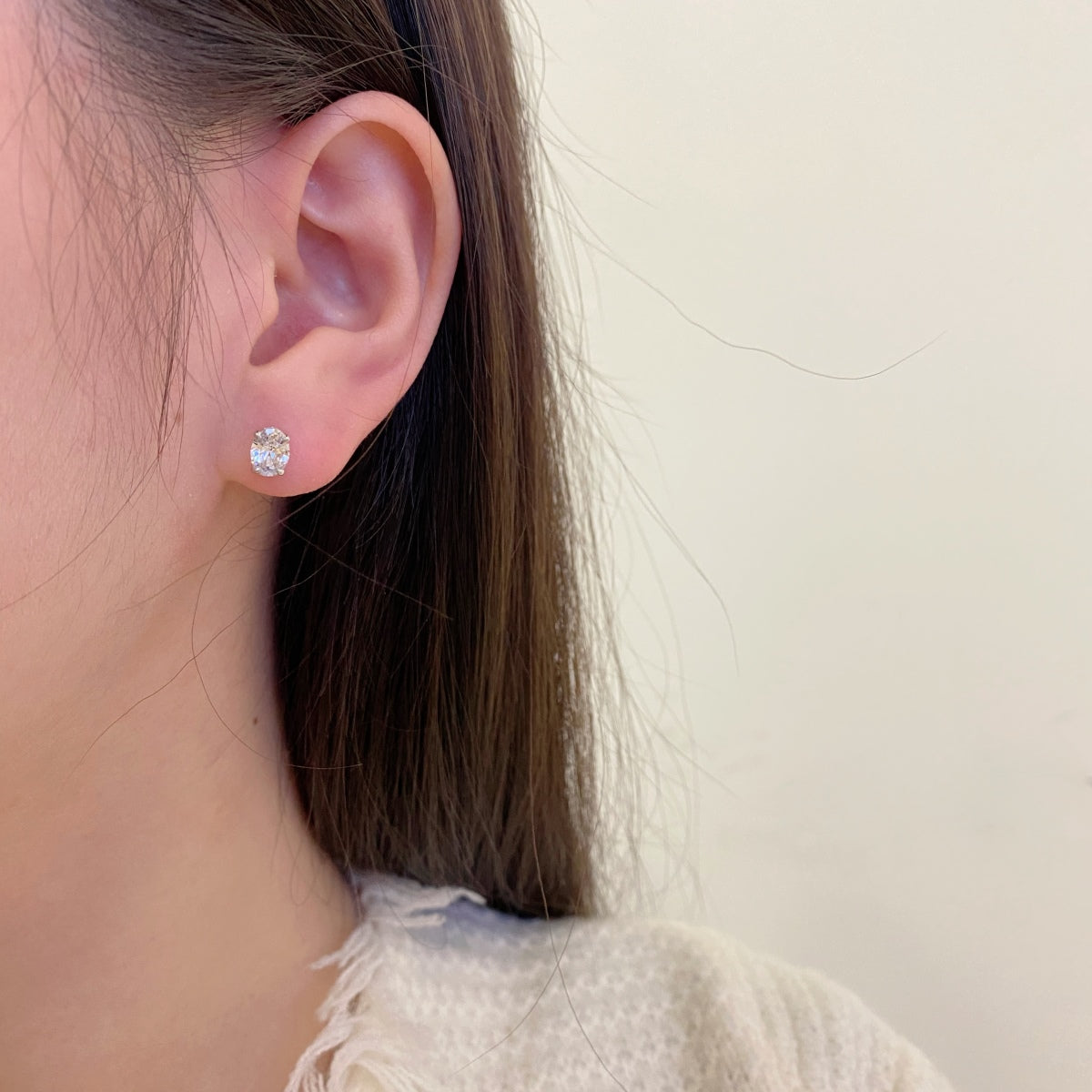 [baslovejewels]Ovale klassische würdevolle elegante Ohrringe