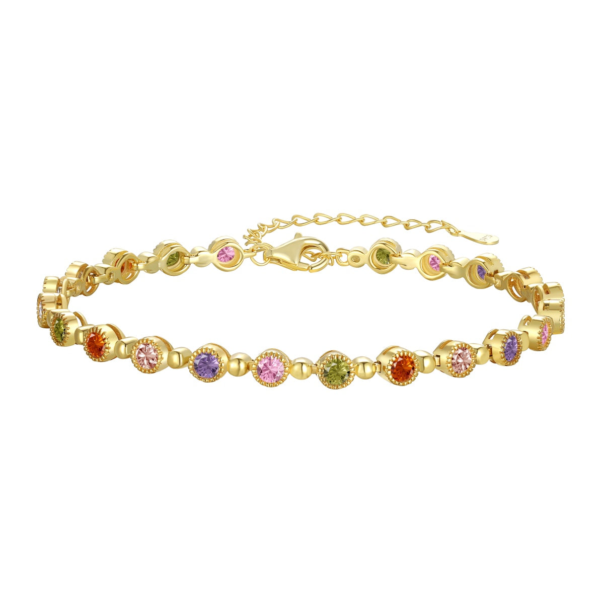[baslovejewels]Funkelndes, exquisites Party-Armband im Rundschliff