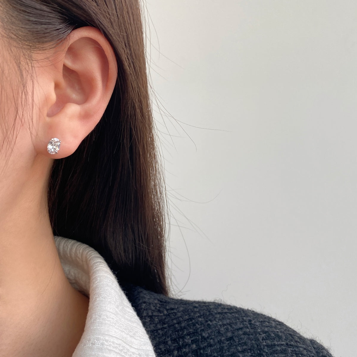 [baslovejewels]Ovale klassische würdevolle elegante Ohrringe