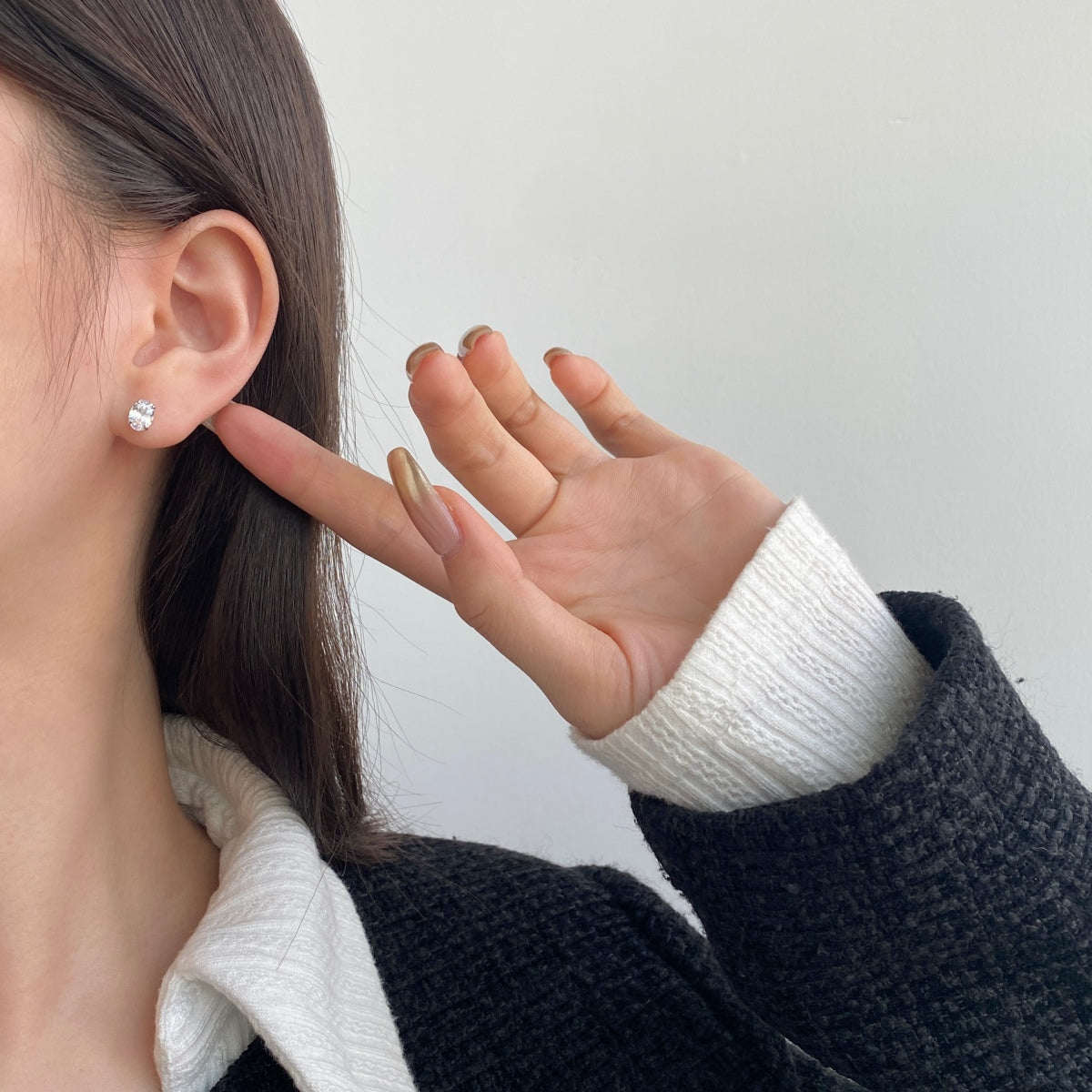 [baslovejewels]Ovale klassische würdevolle elegante Ohrringe