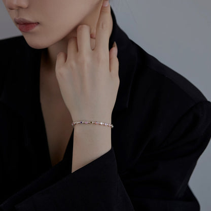 [baslovejewels]Funkelndes, exquisites Party-Armband im Rundschliff