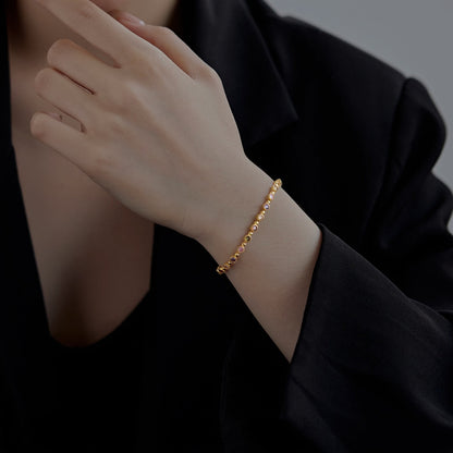 [baslovejewels]Funkelndes, exquisites Party-Armband im Rundschliff