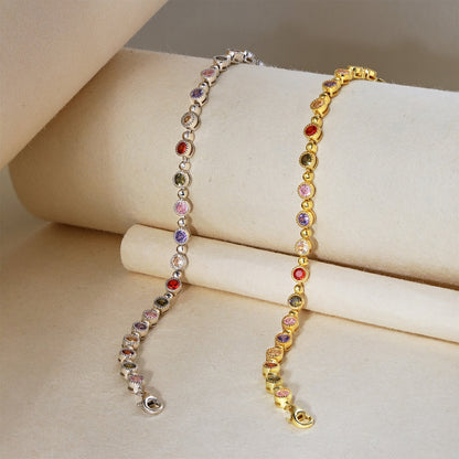[baslovejewels]Funkelndes, exquisites Party-Armband im Rundschliff