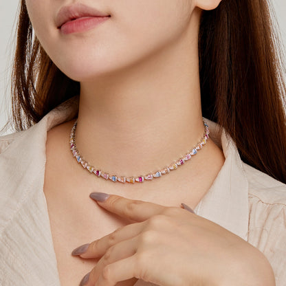 [baslovejewels] Strahlend bunte Regenbogen-Halskette