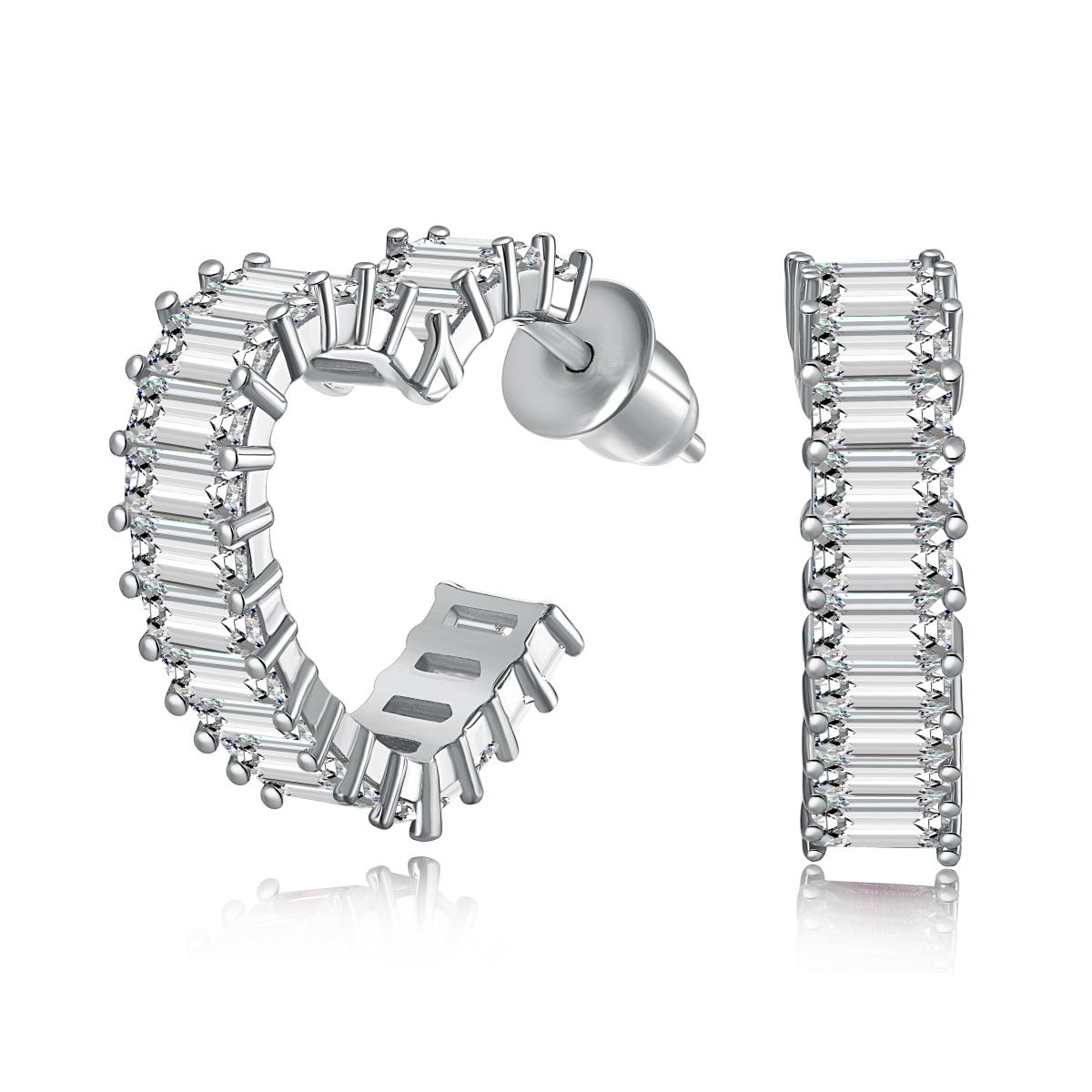 [baslovejewels] Strahlende Herz-Ohrringe mit Cut-Out