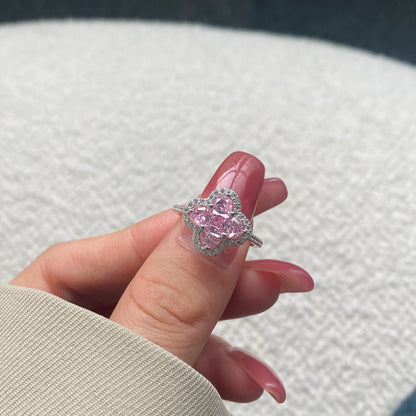 [baslovejewels]Luxuriöser Eternity-Bankettring in Blumenform