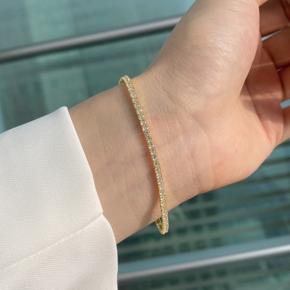 [baslovejewels] Strahlend buntes Party-Armband im Rundschliff