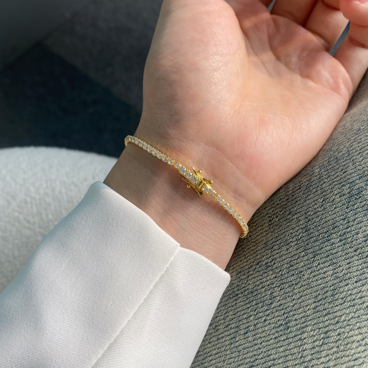 [baslovejewels] Strahlend buntes Party-Armband im Rundschliff