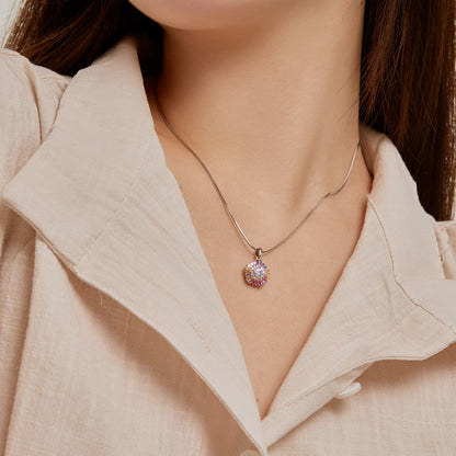 [baslovejewels]Charmante bunte Blumenhalskette