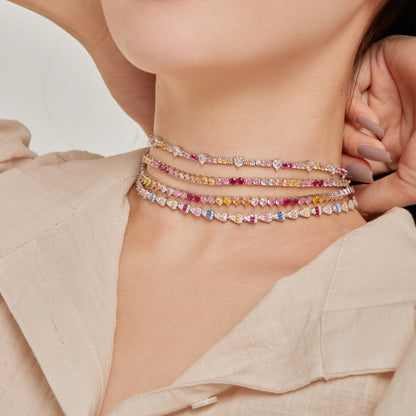 [baslovejewels]Zarte bunte Tenniskette