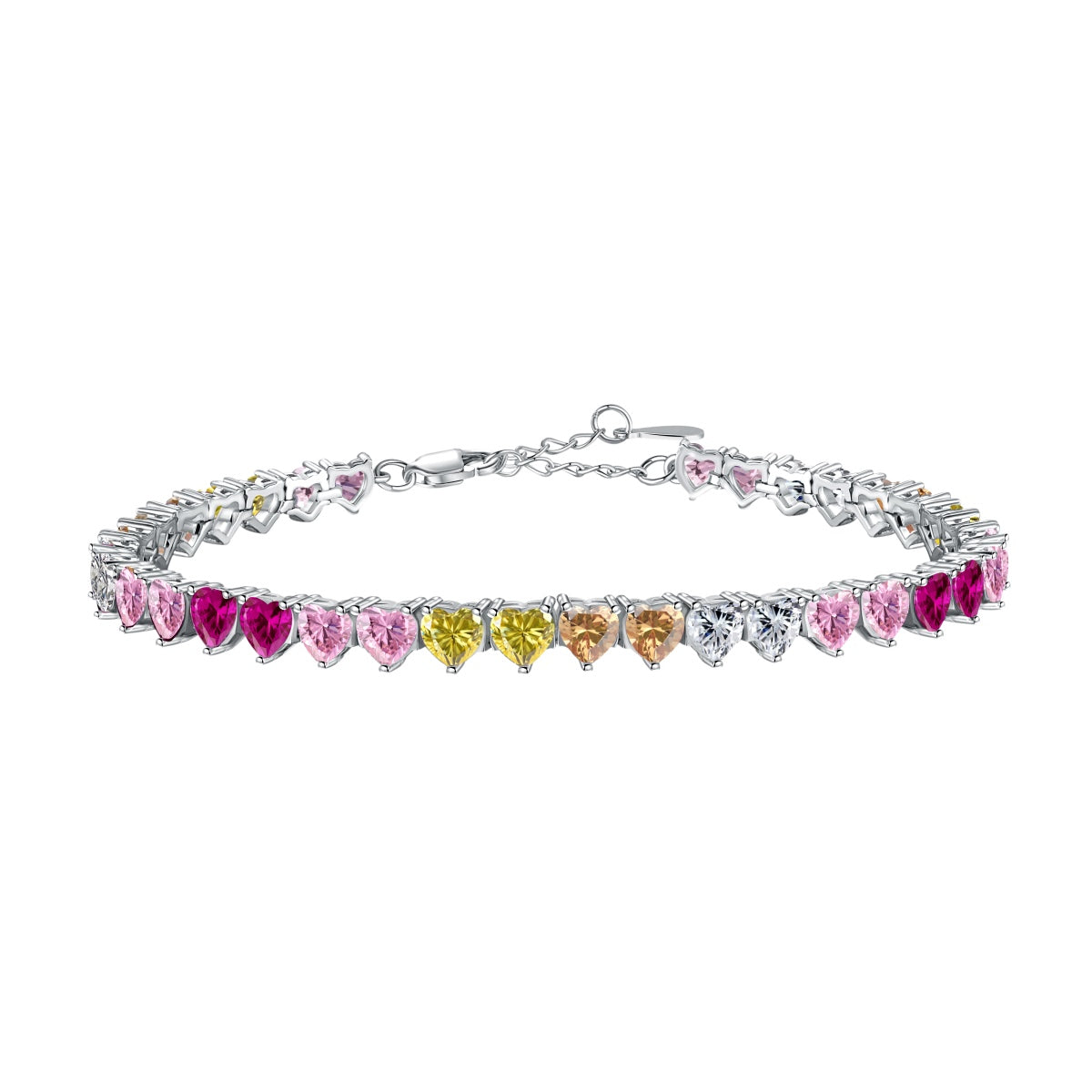 [baslovejewels]豪華でカラフルなロマンチックなハート型恋人ブレスレット