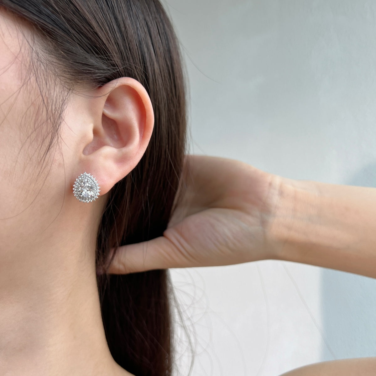 [baslovejewels]Delicate Gorgeous Pear Cut Daily Earrings