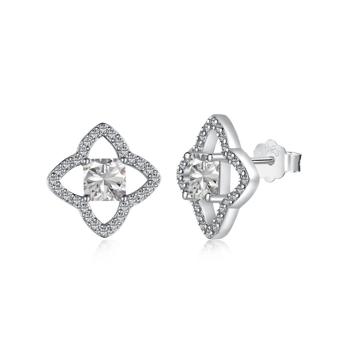 [baslovejewels]エレガントな星型プリンセスカットデイリーイヤリング