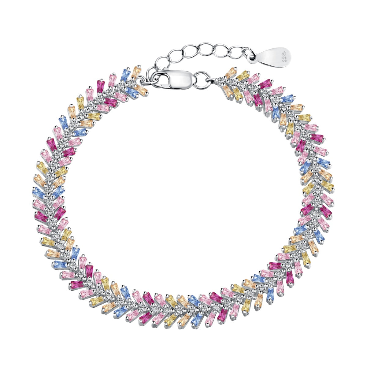 [baslovejewels]上品な輝きのエメラルドカットデイリーブレスレット