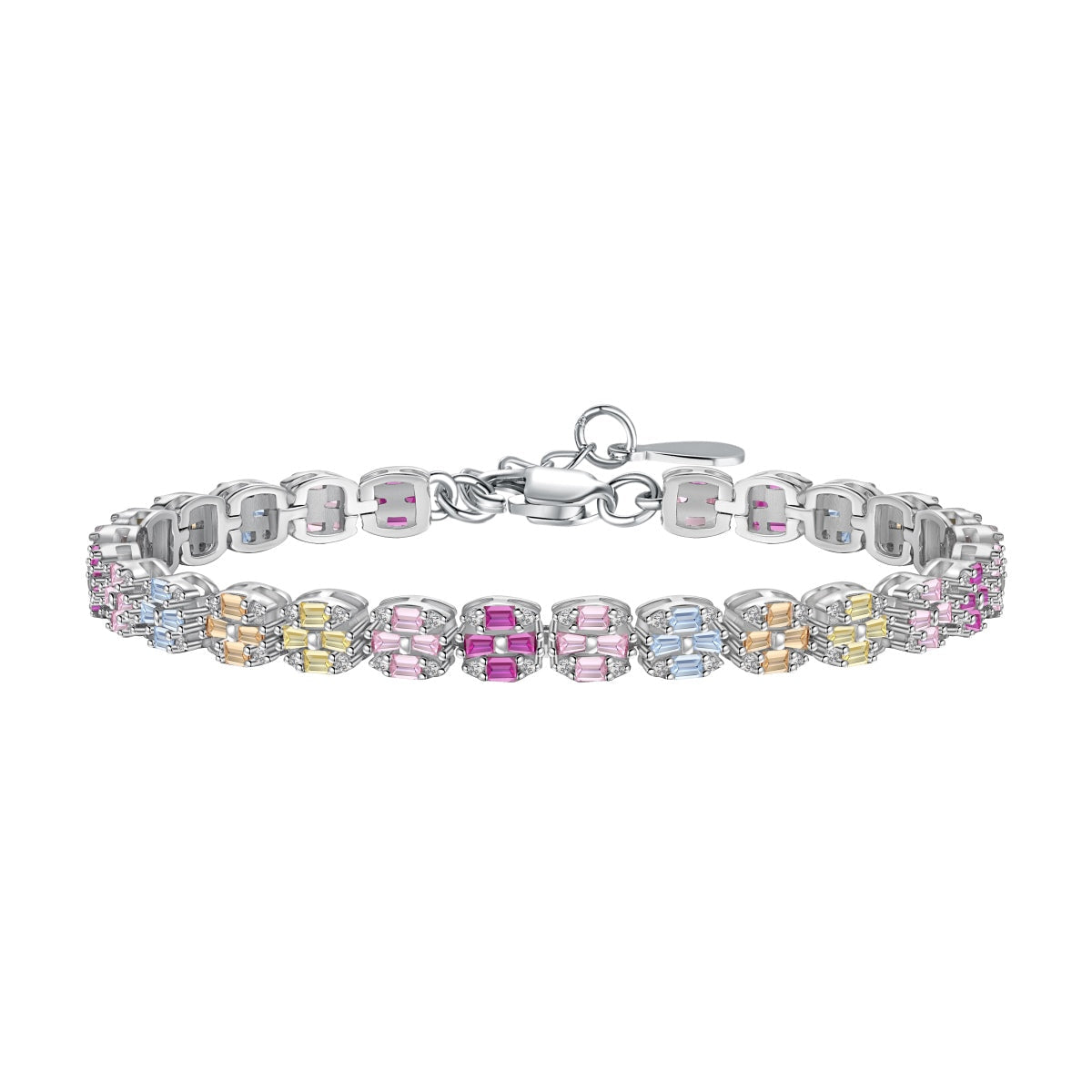 [baslovejewels]繊細でカラフルなエメラルドカットのデイリーブレスレット