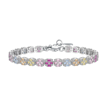 [baslovejewels]繊細でカラフルなエメラルドカットのデイリーブレスレット