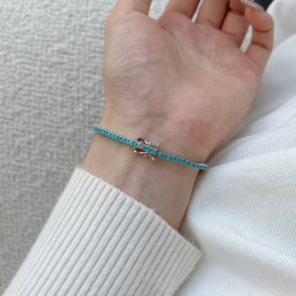 [baslovejewels]まばゆいばかりの絶妙なラウンドカットのデイリーブレスレット