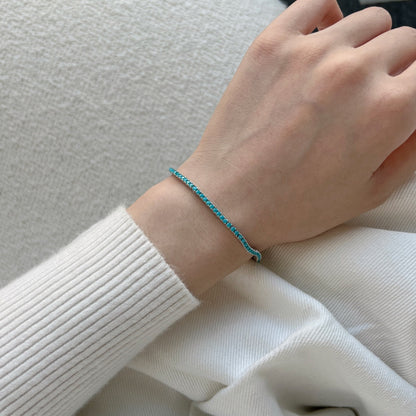 [baslovejewels]まばゆいばかりの絶妙なラウンドカットのデイリーブレスレット
