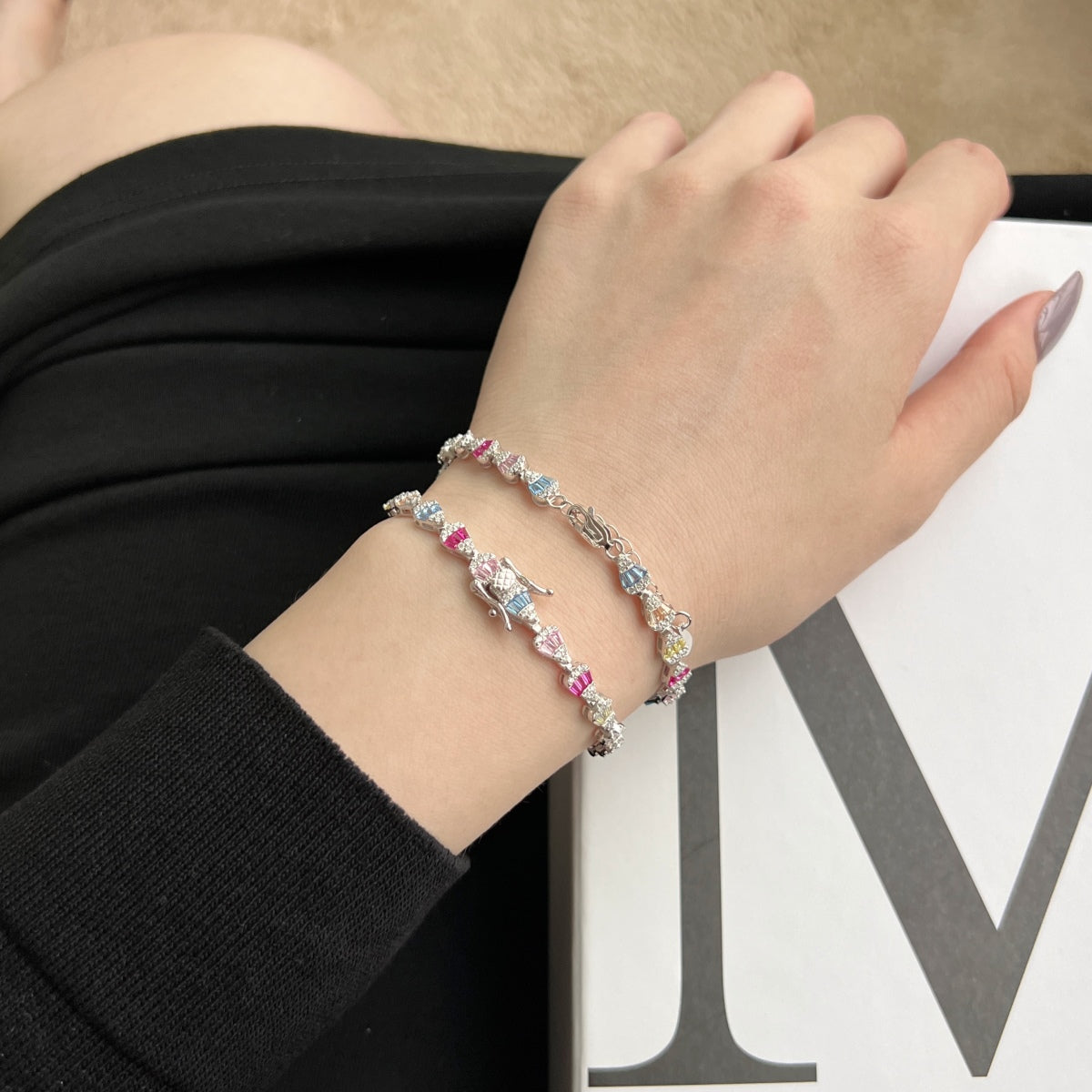 [baslovejewels] Strahlendes Armband in Tropfenform für jeden Tag