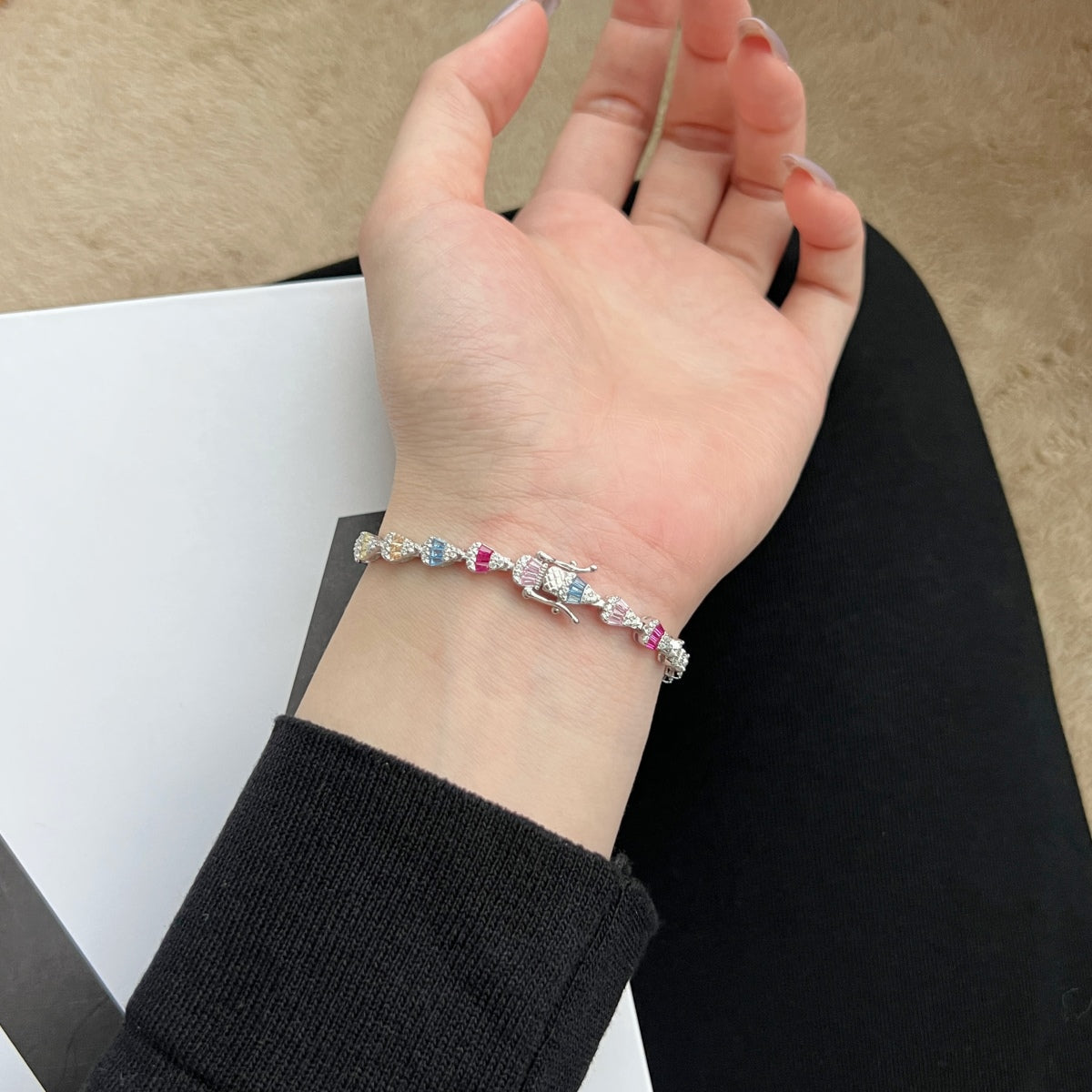 [baslovejewels] Strahlendes Armband in Tropfenform für jeden Tag