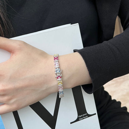 [baslovejewels] Zartes, farbenfrohes Party-Armband mit mehreren Schnitten