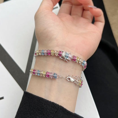 [baslovejewels]Funkelndes, exquisites Party-Armband mit mehreren Schliffarten